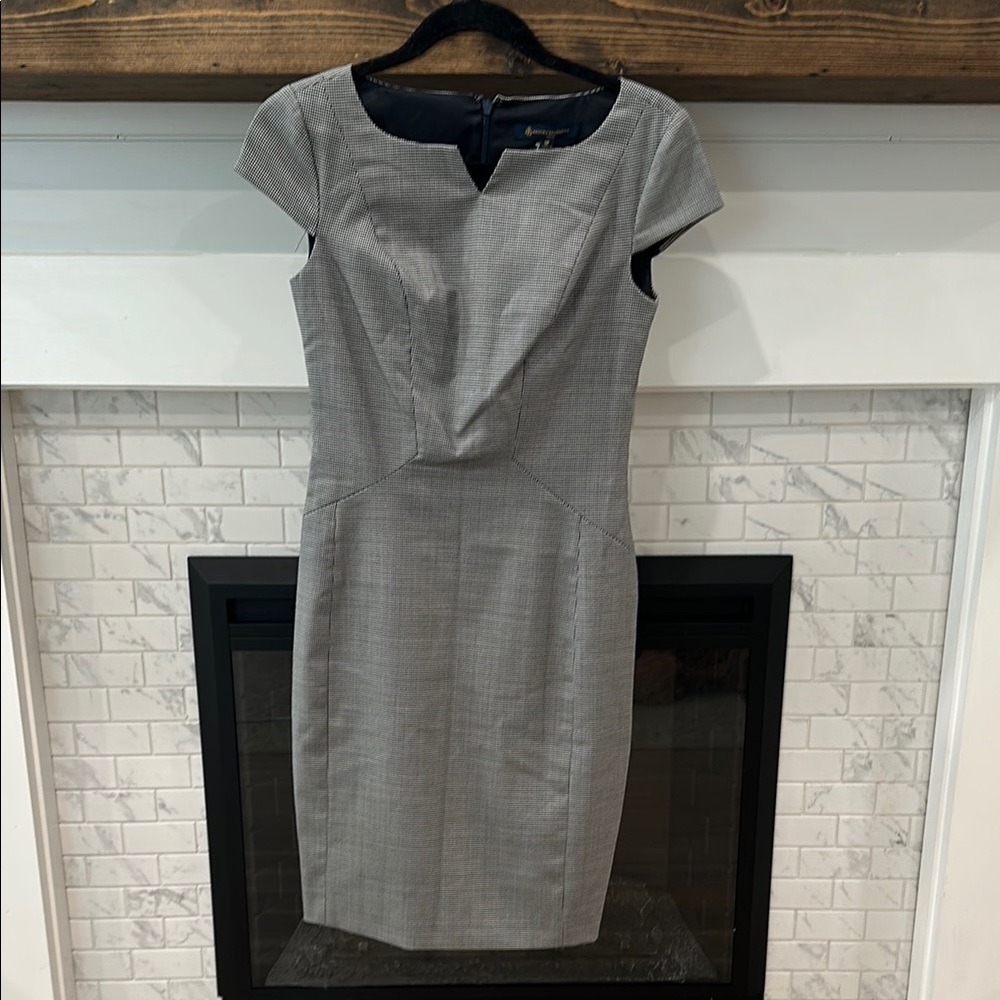 Brooks Brothers Gray Sheath Midi Dress